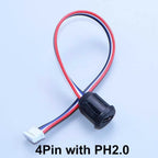 2/4/6Pin USB-C Type-C Waterproof Connector Charger Jack Direct Compression Female Socket Charging Interface With PH2.0 Terminal