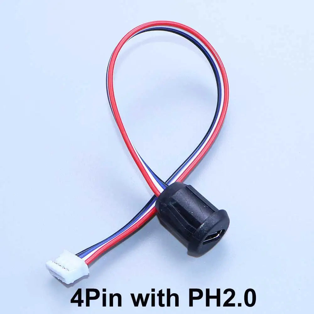 2/4/6Pin USB-C Type-C Waterproof Connector Charger Jack Direct Compression Female Socket Charging Interface With PH2.0 Terminal