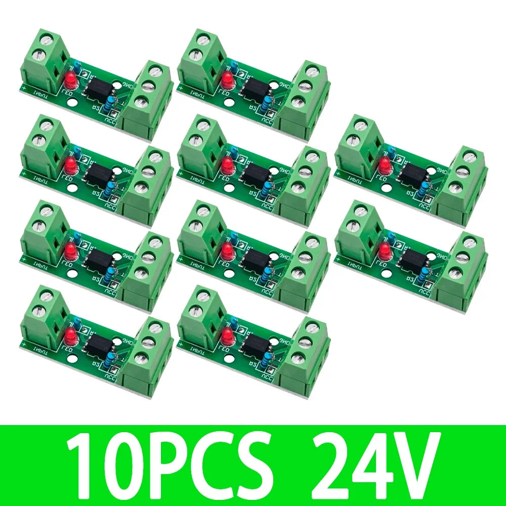 1~20PCS 1 Channel Way Optocoupler Isolation Module PC817 3V-5V 12V 24V Photoelectric Isolator Rail Holder PLC Drive Motor Board