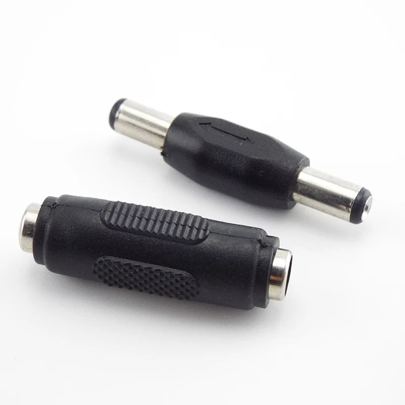 5.5*2.1mm / 5.5x2.1 Mm DC Double Male to Male Power Socket Connector CCTV Female to Female Panel Mounting Jack Adaptor