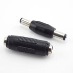 5.5*2.1mm / 5.5x2.1 Mm DC Double Male to Male Power Socket Connector CCTV Female to Female Panel Mounting Jack Adaptor