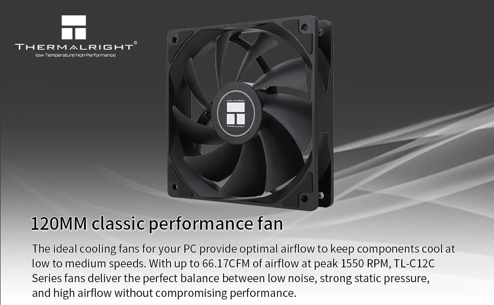 Thermalright 120mm Case Fan TL-C12C EXTREM/C12CW-S/C12C-S/C12CW/C12C CPU Cooling Fan ARGB 120mm High Performance Fan