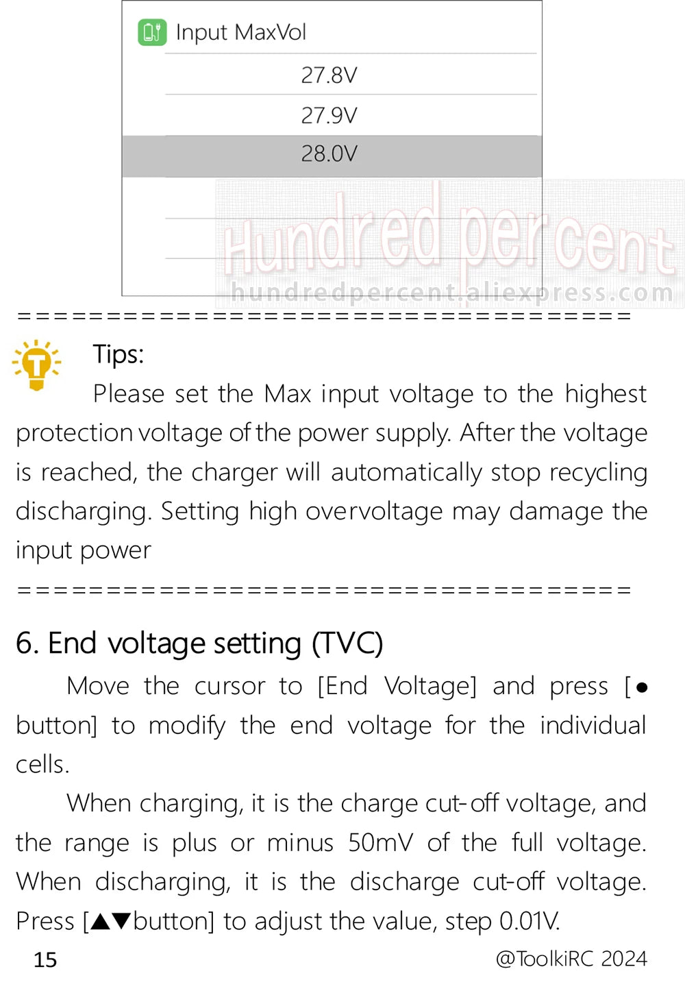 ToolkitRC M6AC Smart Lipo Battery Charger Discharger AC 120W DC300W MAX30A for 1-6S Battery FPV Model Spare Part LiHV LIFE LILON