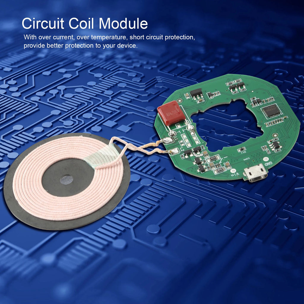 Universal 10W Qi Wireless Fast Charger Module Transmitter PCBA Circuit Board DIY Charging Coil Durable for DIY Electronic Device