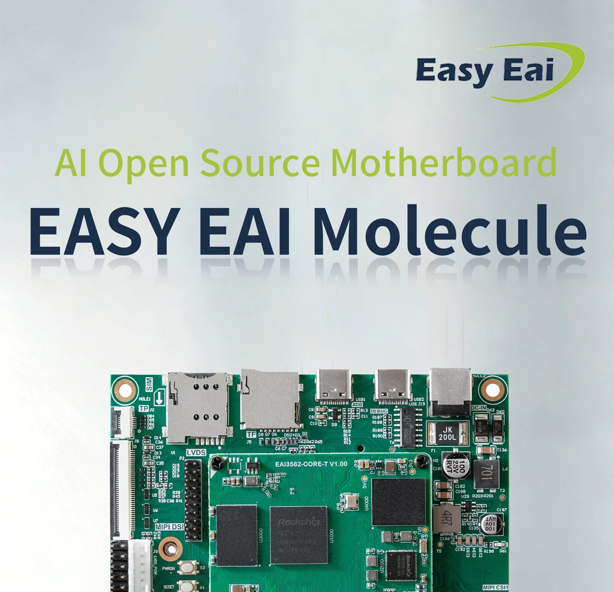 Edge AI Core Module, EASY EAI RK3562 Quad-core A53 ARM Processor, 2GB RAM, Embedded Linux Development Board 1 TOPS NPU