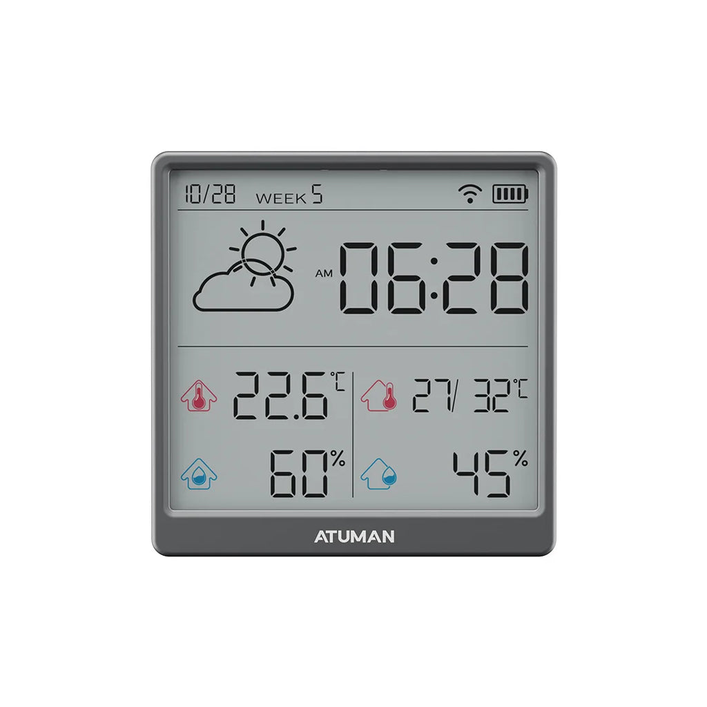 New DUKA TH3 Electronic Temperature Humidity Sensor Wifi Smart Electric Digital Hygrometer Thermometer Clocks Weather Station