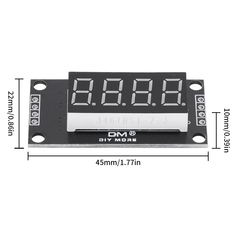 TM1637 Time Indicator Tube 4 Digit Digital Indicator Tube 7 Segment Digital LED Module 0.36 Inch Red Green Blue Yellow White