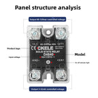 D48 Series SSR Single Phase Solid State Relay DC-AC AC-AC Control Zero Crossing AC Relay Industrial Electronic Switching Module