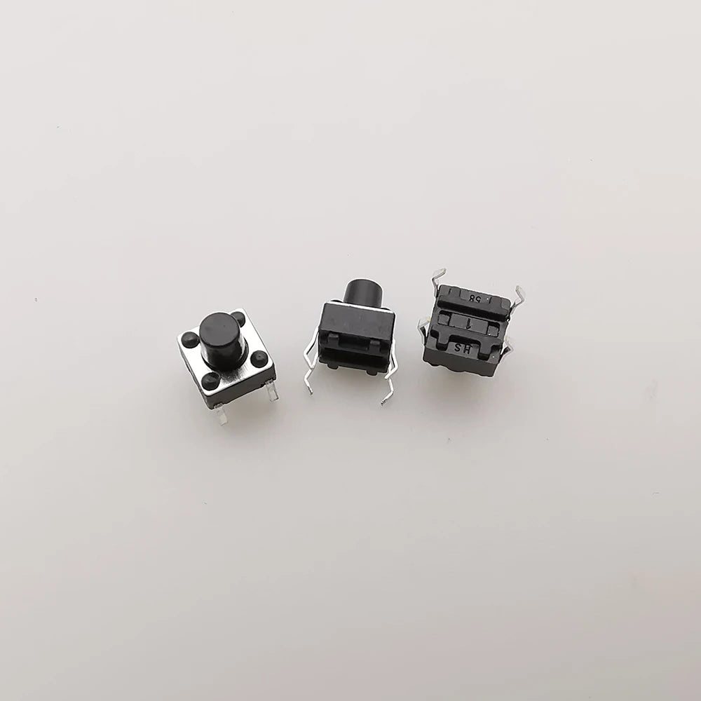 50Pcs Tactile Tact Mini Push Button Switch 6x6mm 4Pin PCB Panel Momentary Self-Reset Tact Switch 6x6x4.3/5/6/7/8/9/10/11/12/13mm