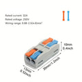 10/30/50pcs Wire Connector Spliceable Hard Wire Direct Insertion Multi Input And Multi Output Fast Wiring Terminal Block
