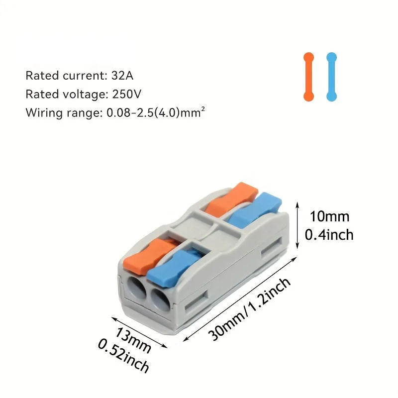 10/30/50pcs Wire Connector Spliceable Hard Wire Direct Insertion Multi Input And Multi Output Fast Wiring Terminal Block