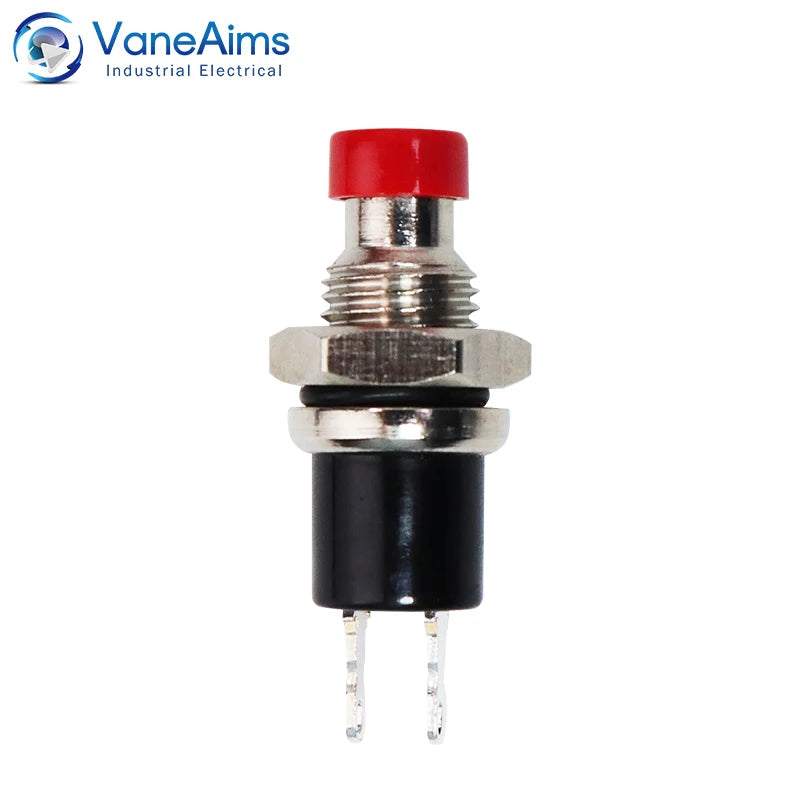 1/5pcs 7mm Power Push Button without fixation Momentary Self Reset Latching Mini Button Switch On Off 1NO 1NC 3A/125V 1A/250V