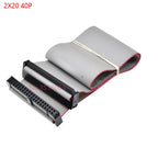 2pcs 2.54mm Pitch Fc-6/8/10/14/16/20/40/50 Pin 30cm Jtag Isp Download Cable Gray Flat Ribbon Data Cable For Dc3 Idc Box Header