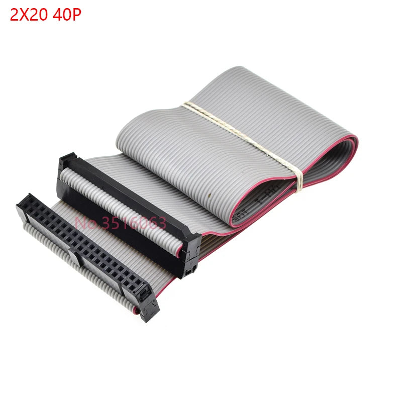 2pcs 2.54mm Pitch Fc-6/8/10/14/16/20/40/50 Pin 30cm Jtag Isp Download Cable Gray Flat Ribbon Data Cable For Dc3 Idc Box Header