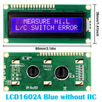 LCD1602 1602 LCD Module 16x2 Character LCD Display PCF8574T PCF8574 IIC I2C Interface 5V Blue / Yellow Green Screen for Arduino