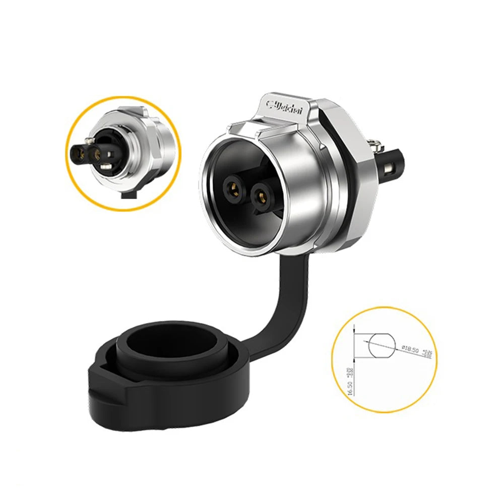 EW-LP16 IP68 Waterproof 20A 600V AC 2Pin 3Pin Crimping Quick Connection Power Aviation Connector Male Plug Female Socket Panel