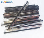 5pcs 2.54mm Pin Header Double Row Single Plastic 2X40P L8.5/9.5/11.4/13/15/21/25/30mm Straight  Gold Board Spacer Male Berg