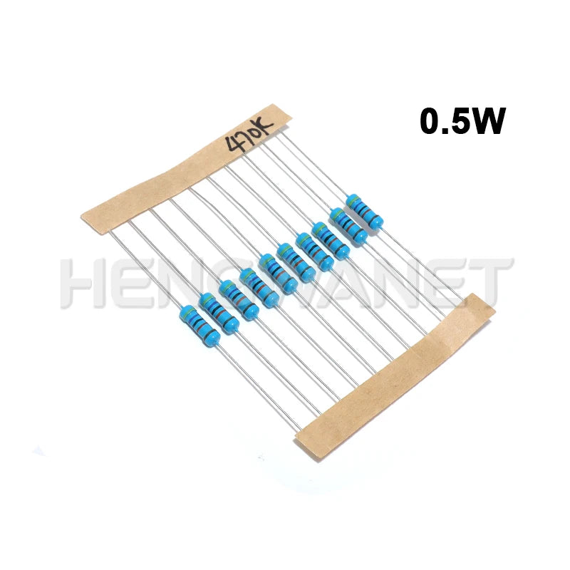 300PCS 1W 1/2W 1/4W 10R - 1M Ohm Resistance Set 1% Metal Film Resistor Assortment Kit 30Kinds*10pcs=300PCS