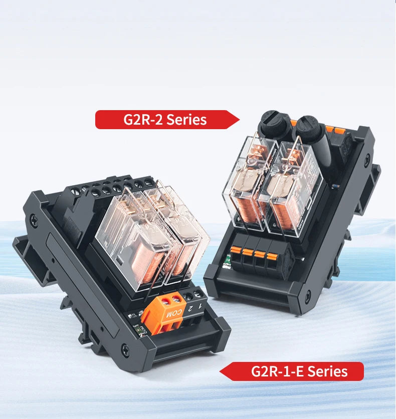 ENMG PNP/NPN Intermediate Relay Module G2R-1-E Control Module DC 24VDC One Open One Closed 16A 8/16 Way Screw Type Spring Inline