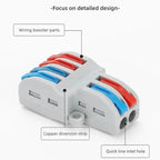 25PCS Electrical Cable Connectors Push-in Quick Terminal Blocks LED Cable Wiring Tool Wire Connectors Rail Installation Model