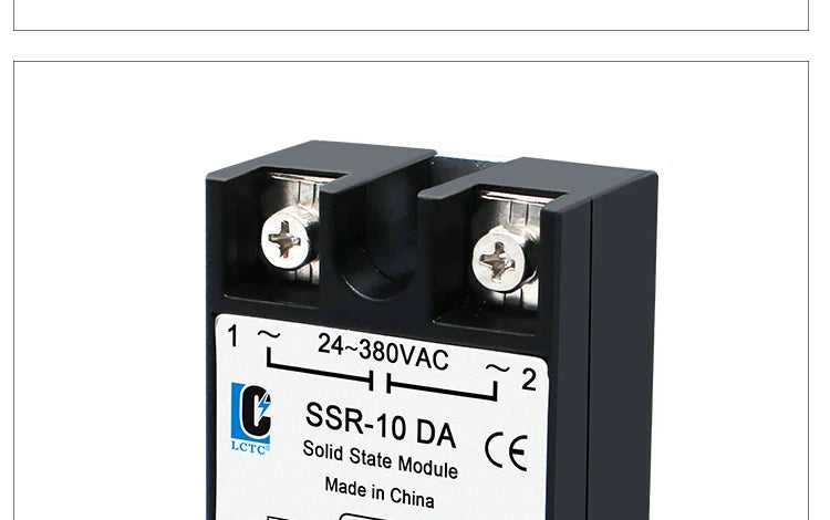 LCTC 1PCS SSR Solid State Relay DC To AC to DC 10A 25A 40A 50A 60A 80A 100A Zero-crossing Relay 3-32VDC