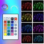 RGB LED Lights with Battery USB 5V LED Strip Lights IR Remote Control Flexible Ribbon Tape for Home Room TV Backlight Decor