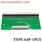 1PCS FFC/FPC Conversion Board 0.5mm Pitch Connector 2.54MM Double Row Bending Pins 4/10/12/14/15/16/18/22/24/26/30/34/40/50/60P