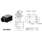 DC002/004/DC005/015 Power Socket 3.5x1.3mm 5.5x2.1mm 5.5x2.5mm DC Power Socket USB Three-Leg Direct Plug Socket Female Connector