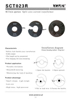 YHDC SCT023R Input 100A/200A/300A/400A Output 50mA/80mA/100mA  Accuracy 0.5% Split Core Current Transformer
