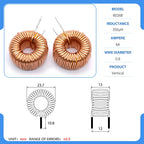 20mm 80-26 Iron powder core Toroidal inductor Wirewound inductor Iron powder core Magnetic ring inductor