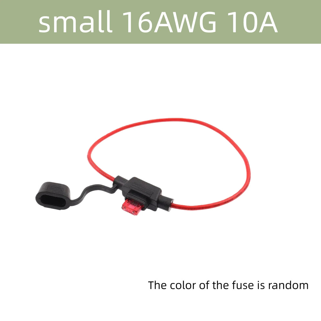 5/10PCS Waterproof Fuse Holder 32V Mini Small Medium Auto 18/1614/12/10AWG and Car Blade Fuse 5A 10A 15A 20A 30A