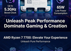 Used R7 7700 AMD Ryzen 7 7700 3.8GHz CPU processor 8-Core 16-Thread 5NM L3=32M 100-000000592 Socket AM5