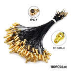 100PCS/Lot SMA Connector RP-SMA Female to UFL U.FL IPX IPEX-1 RF Coaxial Assembly RF 1.13 Pigtail Cable 5cm 15cm 30cm