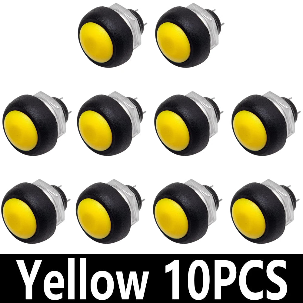 5~10PCS EGBO Mini 12mm Waterproof Momentary ON/OFF Push Button Round Switch PBS-33B PBS-11B For arduino