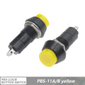 10PCS PBS-11A 12mm self-locking Plastic Push Button Switch Latching Switchs 1A 250V AC 2PIN PBS-11B