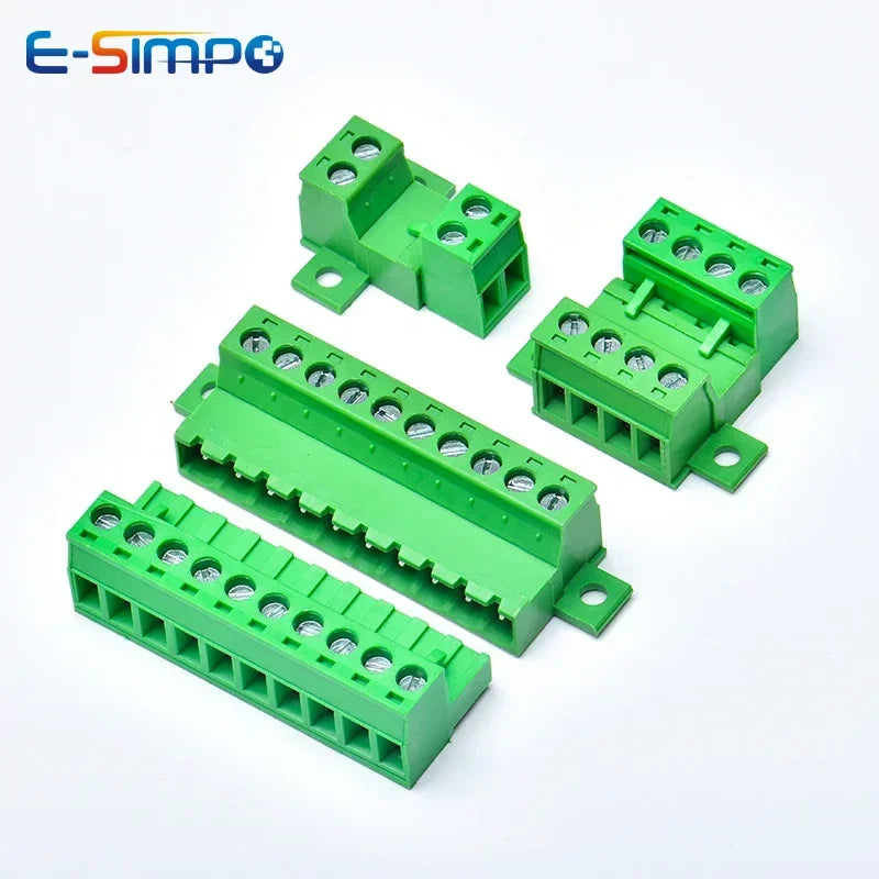 10Pairs 2EDG/15EDGRKC-5.08mm Female Male Aerial Butt Weld with PCB Lock 2P-24P Plugin Screw Wire Cable Terminal Block Connector