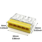 50pcs Mini Quick Wire Connectors 2/3/4/5/ Ports Terminal Block Hard Stainless Easy Electric Quick Push-In