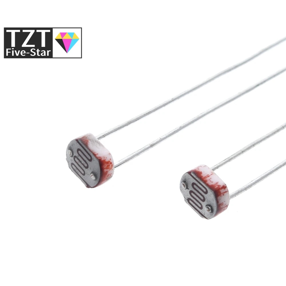 50PCS  LDR Photo Light Sensitive Resistor Photoelectric Photoresistor 5528 GL5528 5537 5506 5516 5539 5549 For Arduino