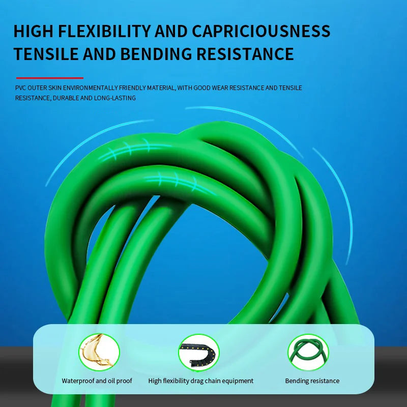 M12 to RJ45 Female Head Gigabit Ethernet Extension Cable 4Pin D-type 8Pin X-type Male A-code Waterproof Connector 1-30M IP67