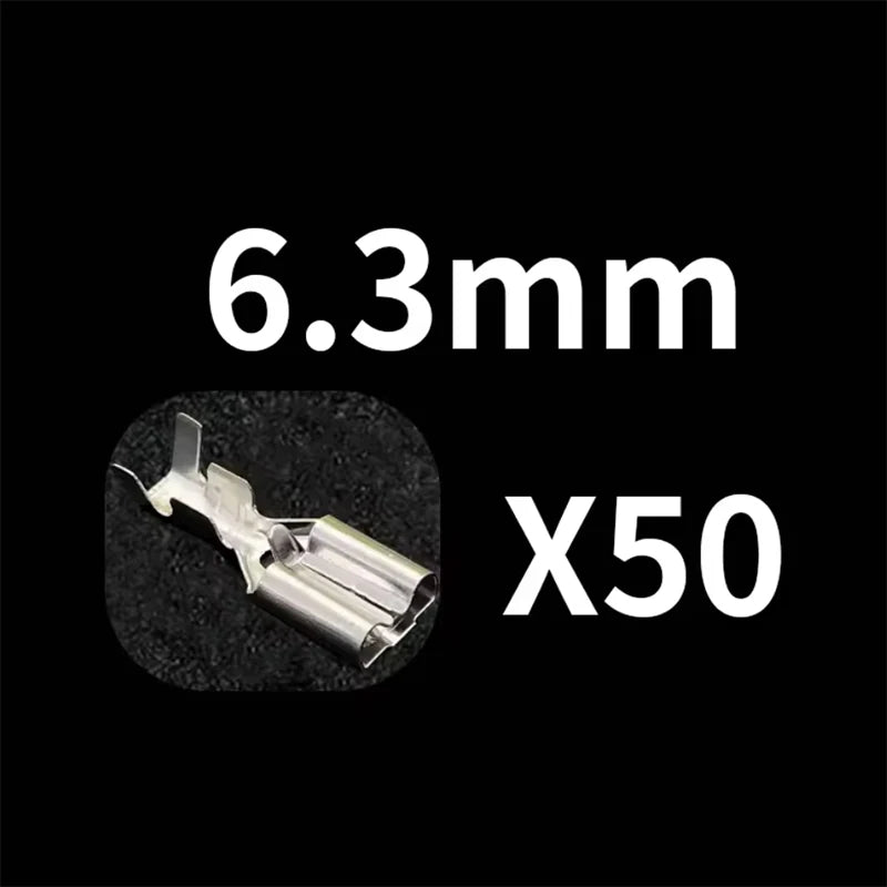 Locking plug spring terminal block 4.8/6.3Snap on self-locking insertion and extraction of cold pressed terminals 50/100 set