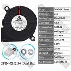 Gdstime 4010 24V Blower 12V 5V Cooler Fan 5015 Radial Fan 50x15MM Turbine Cooling Fan 30MM Micro Fan for 3D Printer Part Cooling