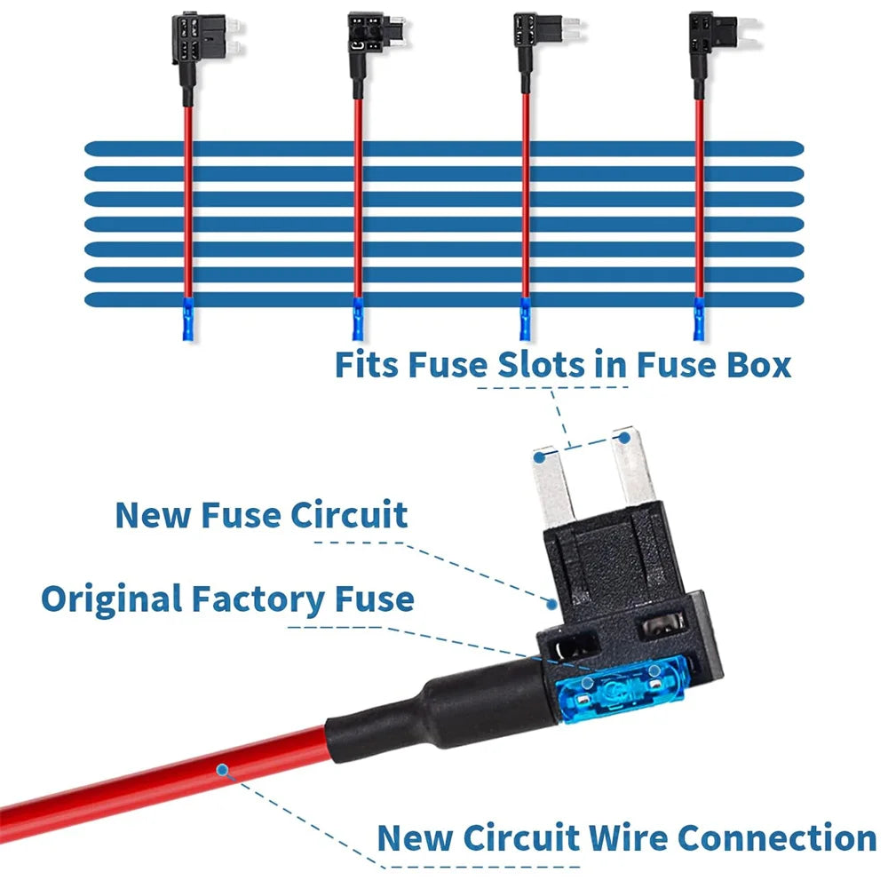 5/20 Pack Low Profile Mini Fuse Tap with 5 Amp Blade Fuse,12V Add-a-Circuit Fuse Tap Adapter for Car/RV/Truck/SUV/Boat