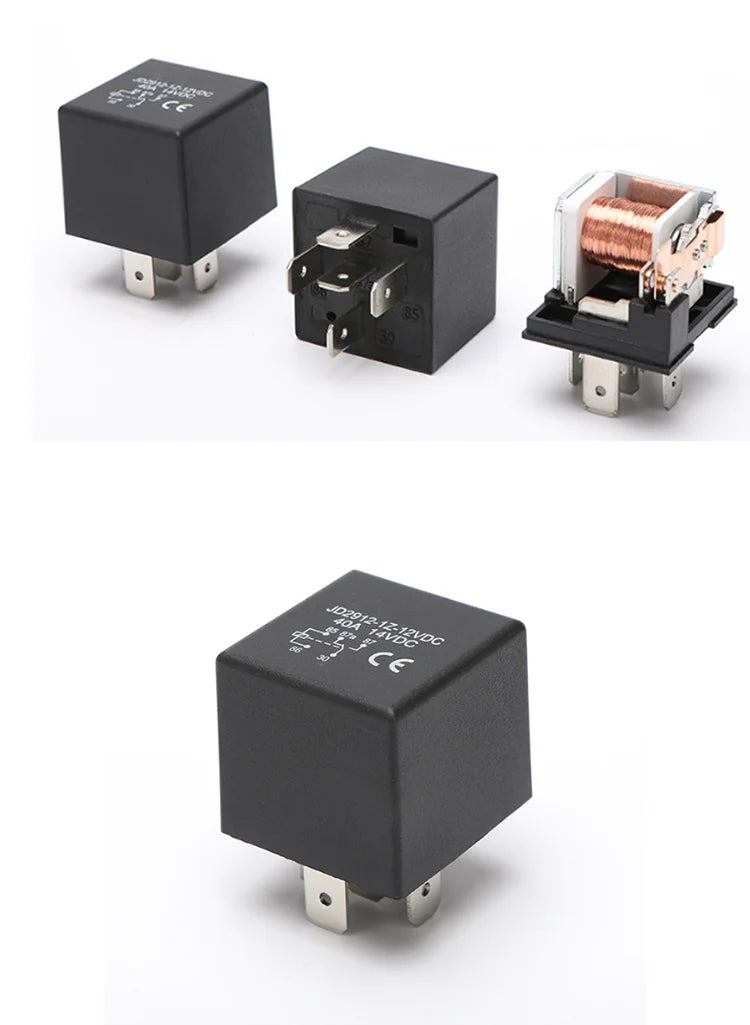 40A Automotive Relays Car Relay Switch 4/5 Pins 12V 24V Waterproof Relay for Boat Tractor Truck Motorcycle