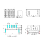 100pcs PH2,0mm 2p 3p 4p 5p 6p 7p 8p 9-poliger 10-poliger vertikaler smd-Kabelst ecker Klemmenst ecker Pin-Header-Steck verbinder