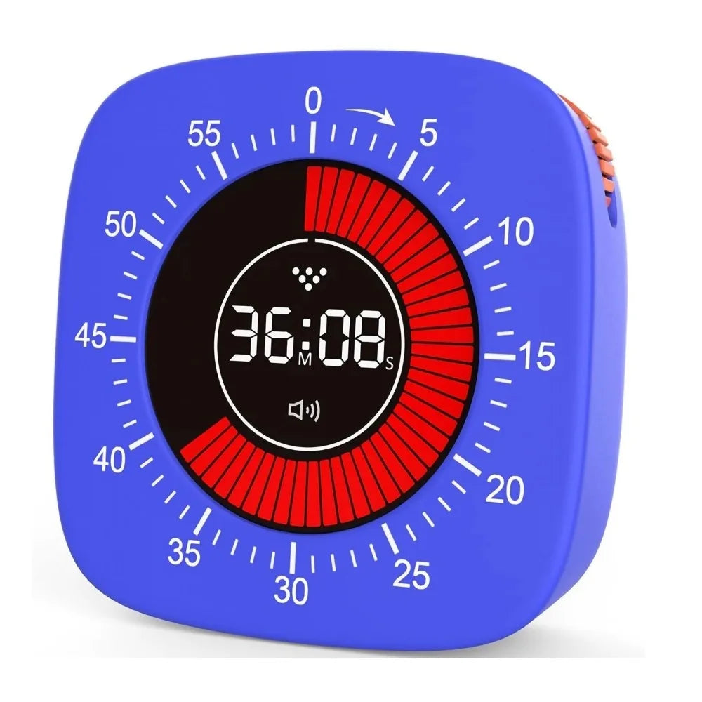 Rechargeable Visual Timer Digital 60 Minutes Timing Silcent Timers Mechanical Dual Time Clock Countdown Timer Classroom