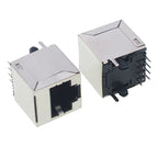 5/10Pcs RJ45 8P8C Female Socket Metal Shell Network Ethernet Cable Connector Interface PCB Mount Board Jack RJ-45 8pin