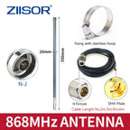 ZIISOR  LoRa Meshcore Antenna 868 MHz for EU Meshtastic 868MHz Hotspot Antennas for Lorawan Long Range SMA Male with 3D-FB Cable