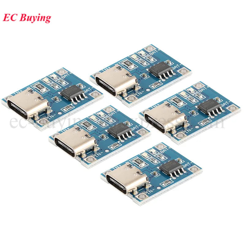 10Pcs/1pc TYPE-C USB 5V 1A 18650 TP4056 Lithium Battery Charger Module Charging Board DC 4.2V 4.5V-5.5V Input Voltage HW-387