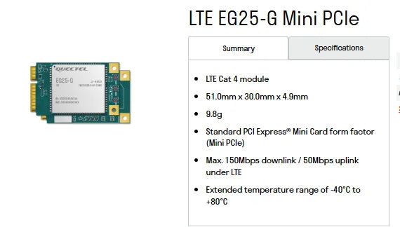 Quectel EC25 Series EC25-E/EC25-EU/EC25-A/EC25-AF/EC25-AFXD/EC25-AUX/EC25-EC/EG25-G/EC25-AFX/EC25-EUX  LTE Mini PCIE with kits