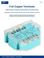 CNTD CTR-100DA 3 Phase Solid State Relay 100A 40-480V AC DC Control SSR Zero Crossing Industrial Relay for Heater Motor